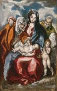 El Greco The Holy Family with St Anne and the young St John Baptist (mk08) oil painting